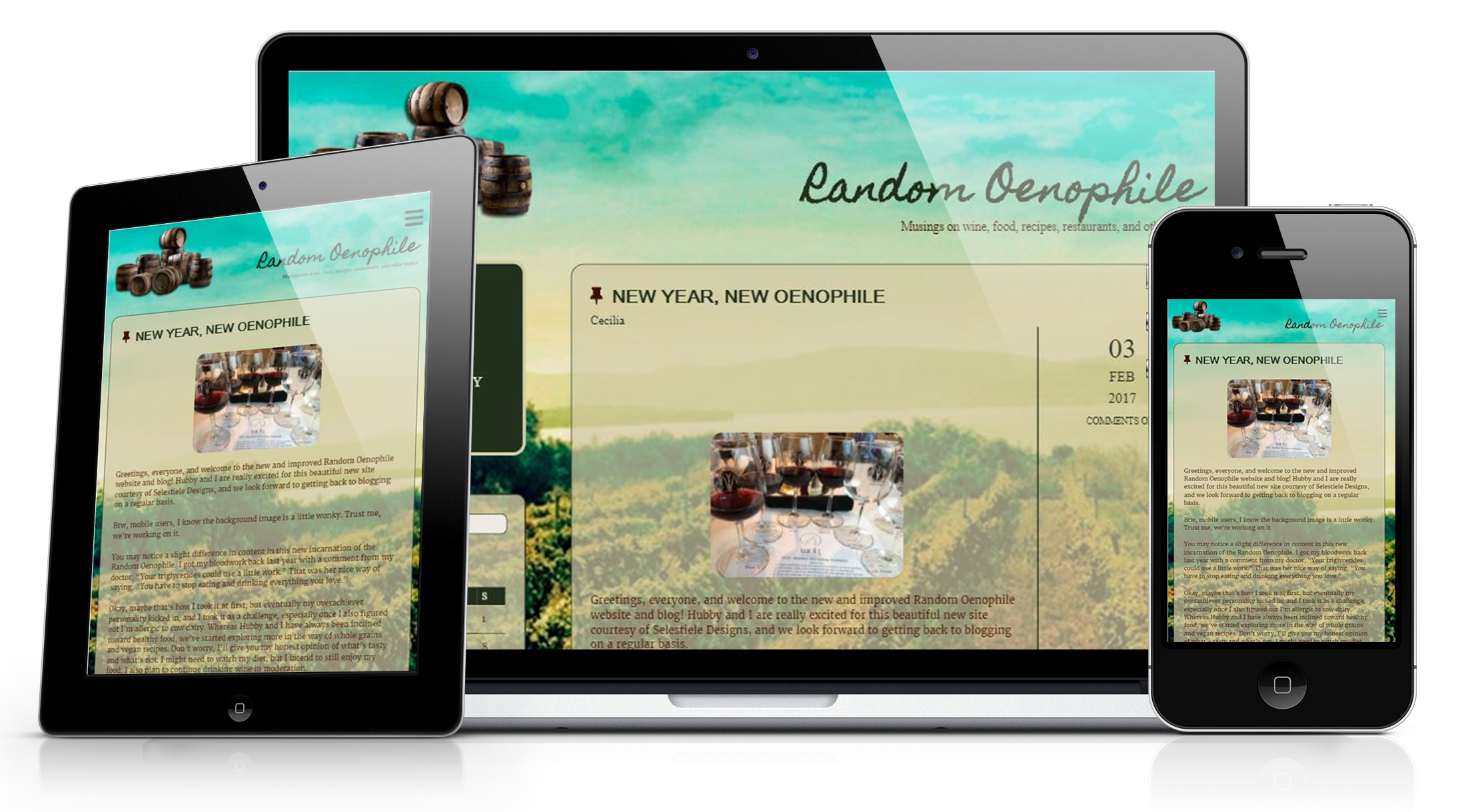 WordPress custom theme for a wine blog